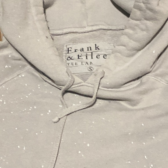 Frank & Eileen asymmetrical hem splatter paint hoodie size s - Picture 2 of 3